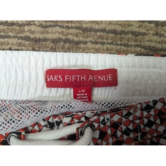 Saks Fifth Avenue Swim Trunks Men’s Size Large Modern Fit Blue Board Shorts - Picture 3 of 7